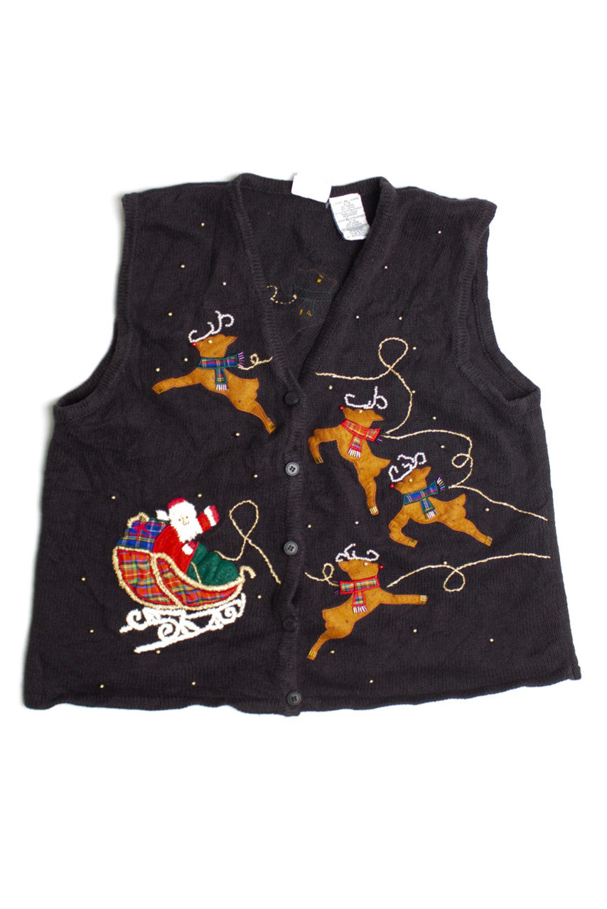 Black Ugly Christmas Vest 60723