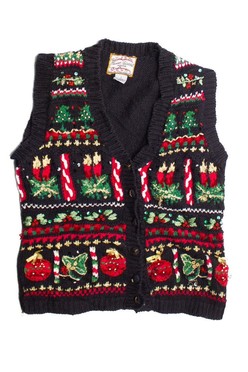 Black Ugly Christmas Vest 60736