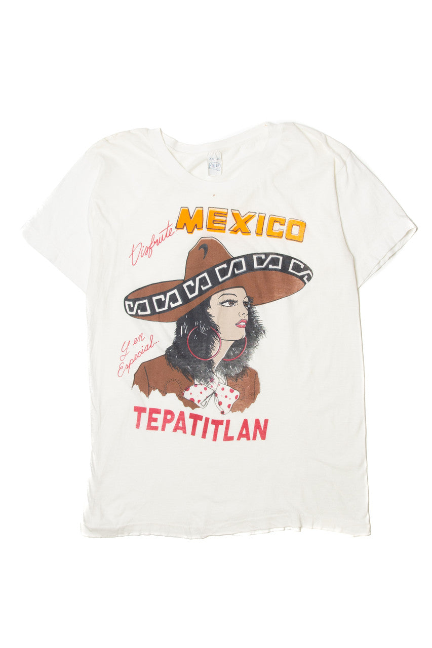 Vintage "Mexico Tepatitlan" Sombrero Woman T-Shirt
