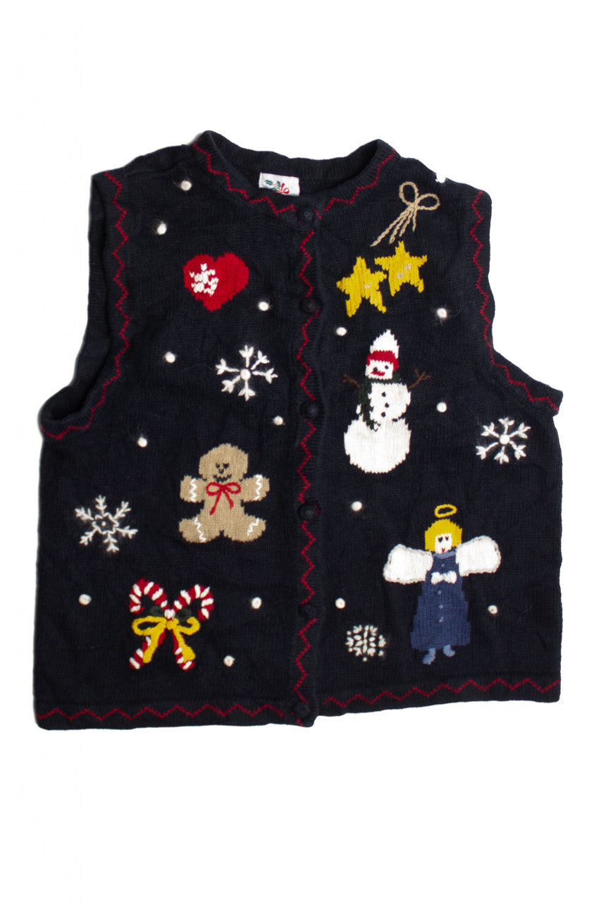 Black Ugly Christmas Vest 60765