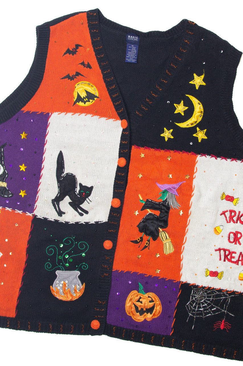 Vintage Basic Editions "Trick or Treat" Halloween Sweater
