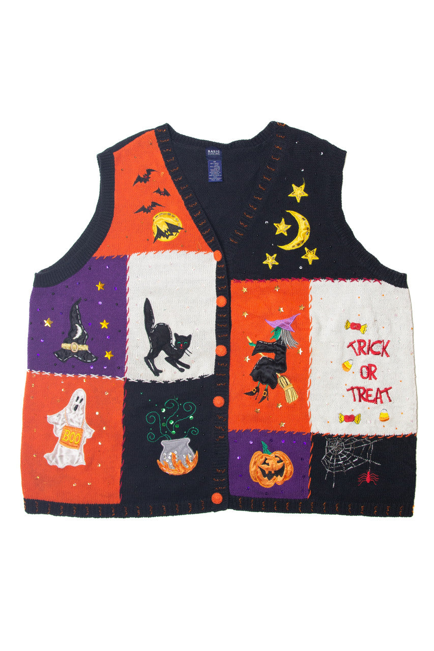 Vintage Basic Editions "Trick or Treat" Halloween Sweater