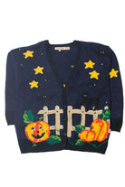 Vintage Pumpkins and Stars Halloween Sweater
