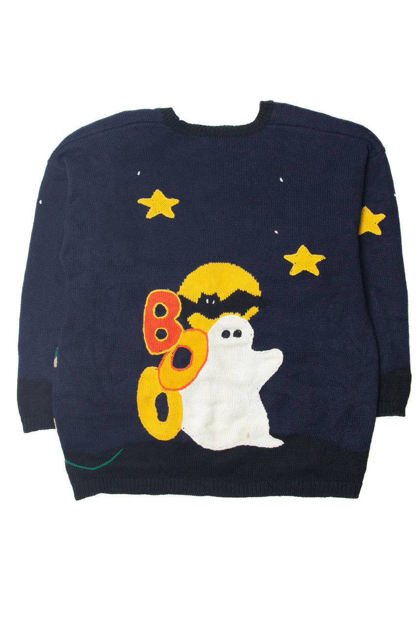 Vintage Pumpkins and Stars Halloween Sweater