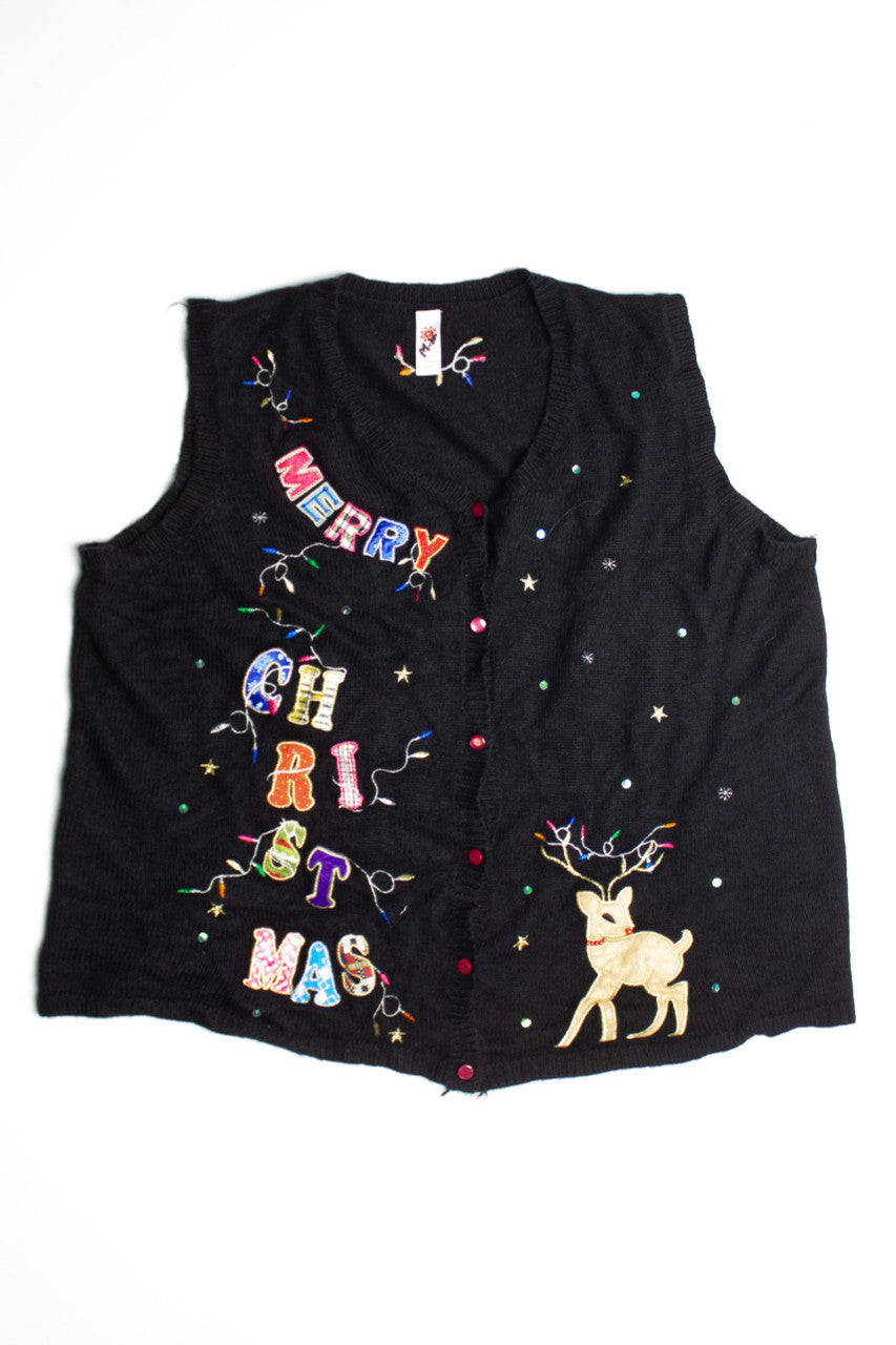 Black Ugly Christmas Vest 60797