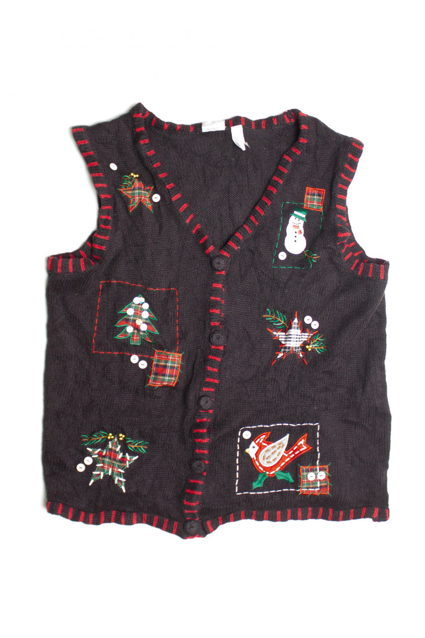 Black Ugly Christmas Vest 60798