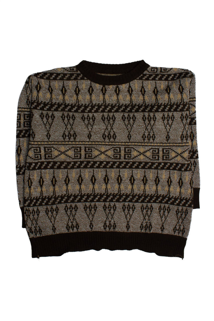 Vintage Brown 80s Sweater (1980s)