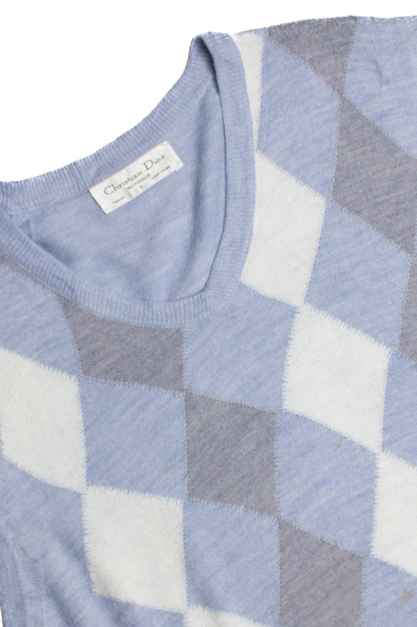 Vintage Christian Dior Argyle Sweater Vest (1990s)