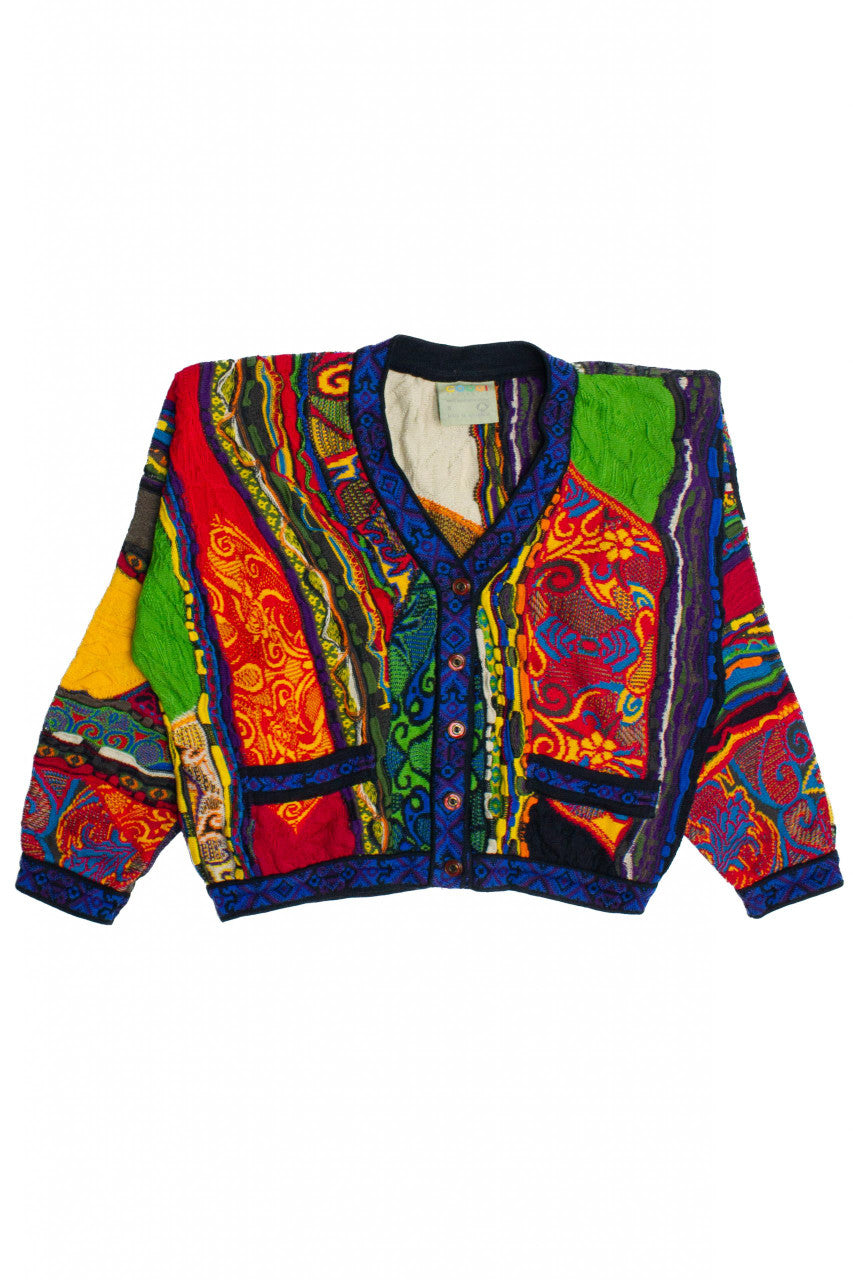 Vintage Coogi Cropped Cardigan Sweater (1990s)