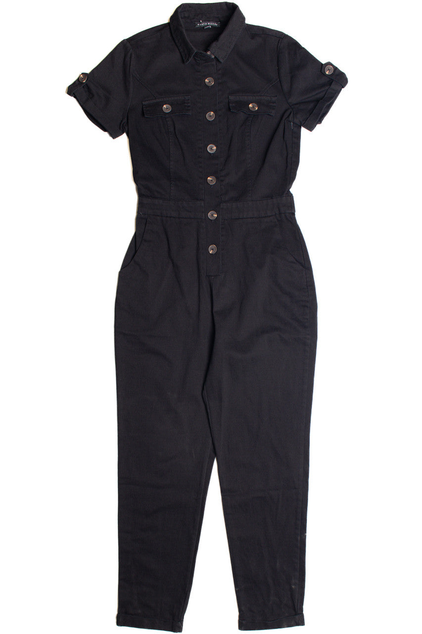 Black Twill Jumpsuit