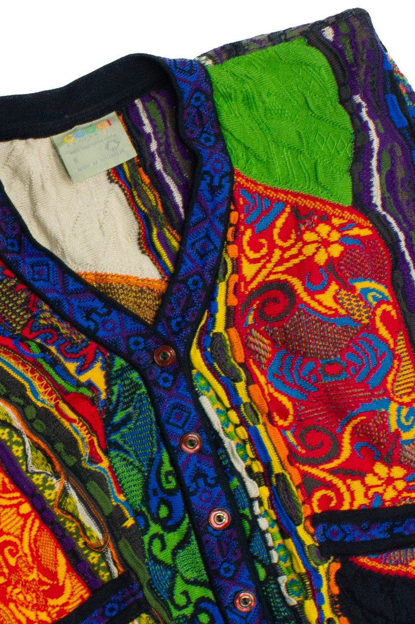 Vintage Coogi Cropped Cardigan Sweater (1990s)