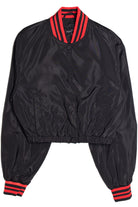 Black Silk Varsity Jacket