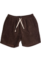 Chocolate Brown Washed Corduroy Shorts