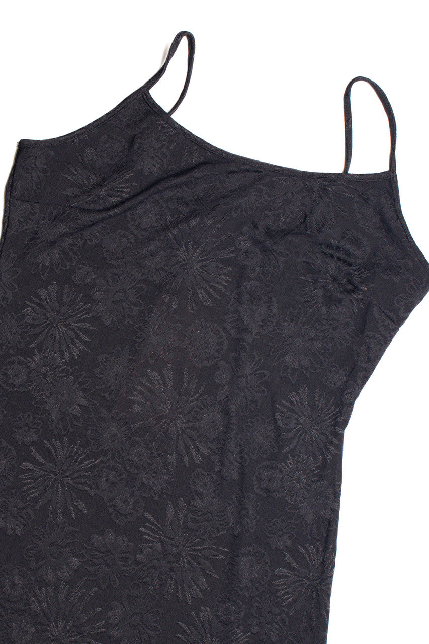 Black Jacquard Mini Dress