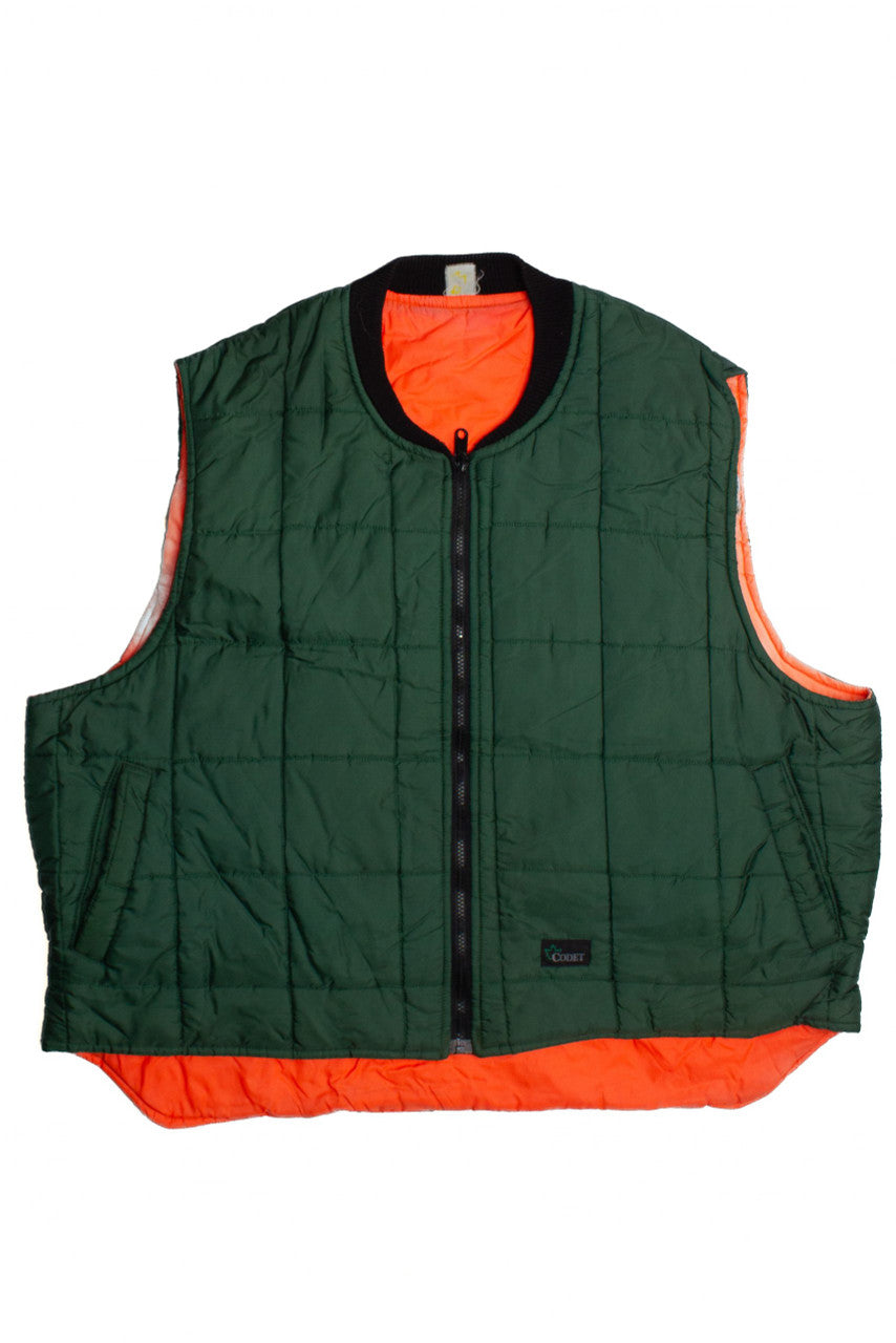 Vintage Green and Orange Hunting Vest (1990s)