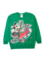 Vintage Mickey And Minnie Mouse In Sleigh Christmas Sweater 63757