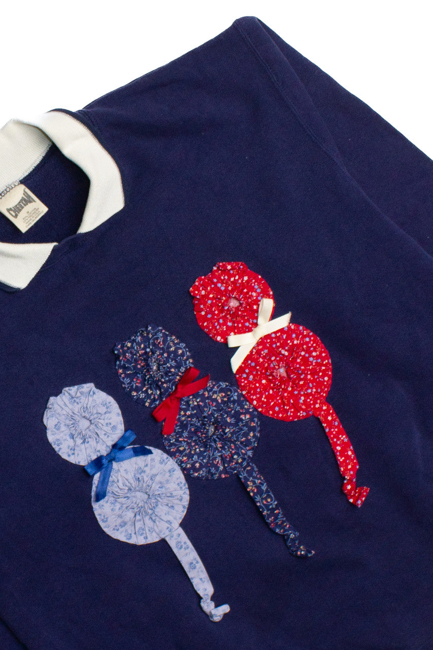 Vintage Cat Patch Sweatshirt (1940s)