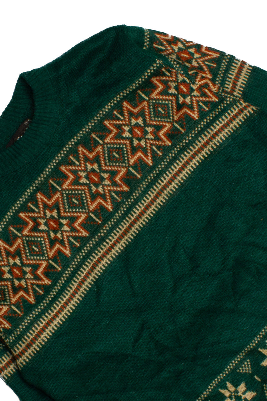 Vintage Campus Fair Isle Sweater (1980s)