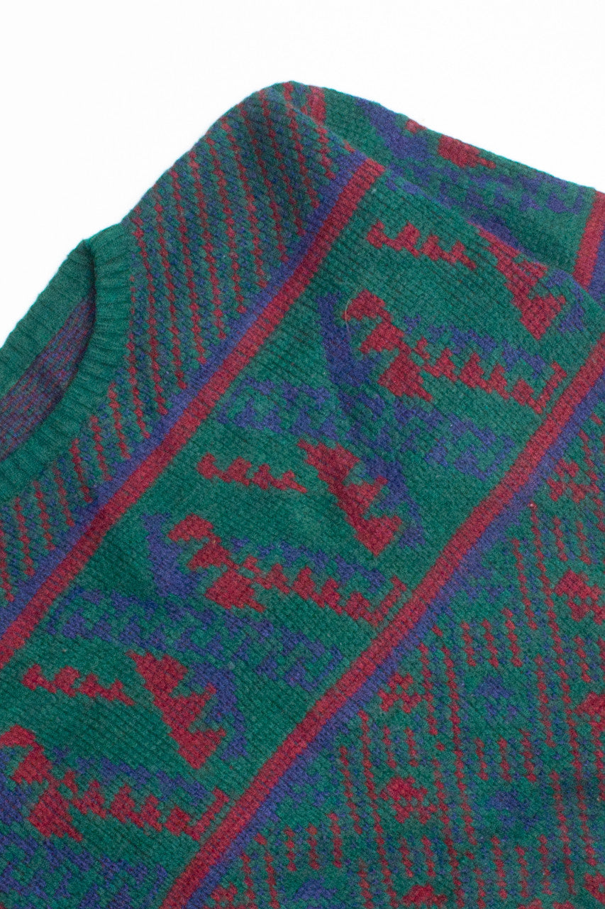 Vintage Green Fair Isle Sweater (1990s)