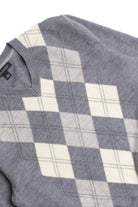 Vintage Gray Argyle Sweater