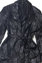  Long Leather Blazer Jacket