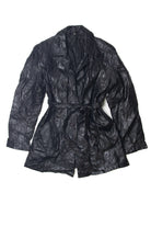  Long Leather Blazer Jacket