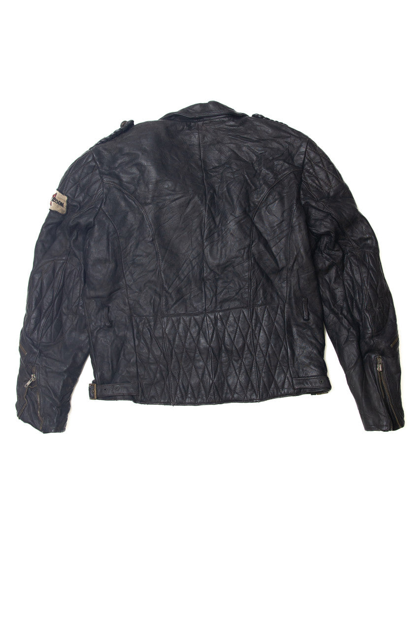 Vintage  Distressed Harley Davidson Motorcycle Jacket