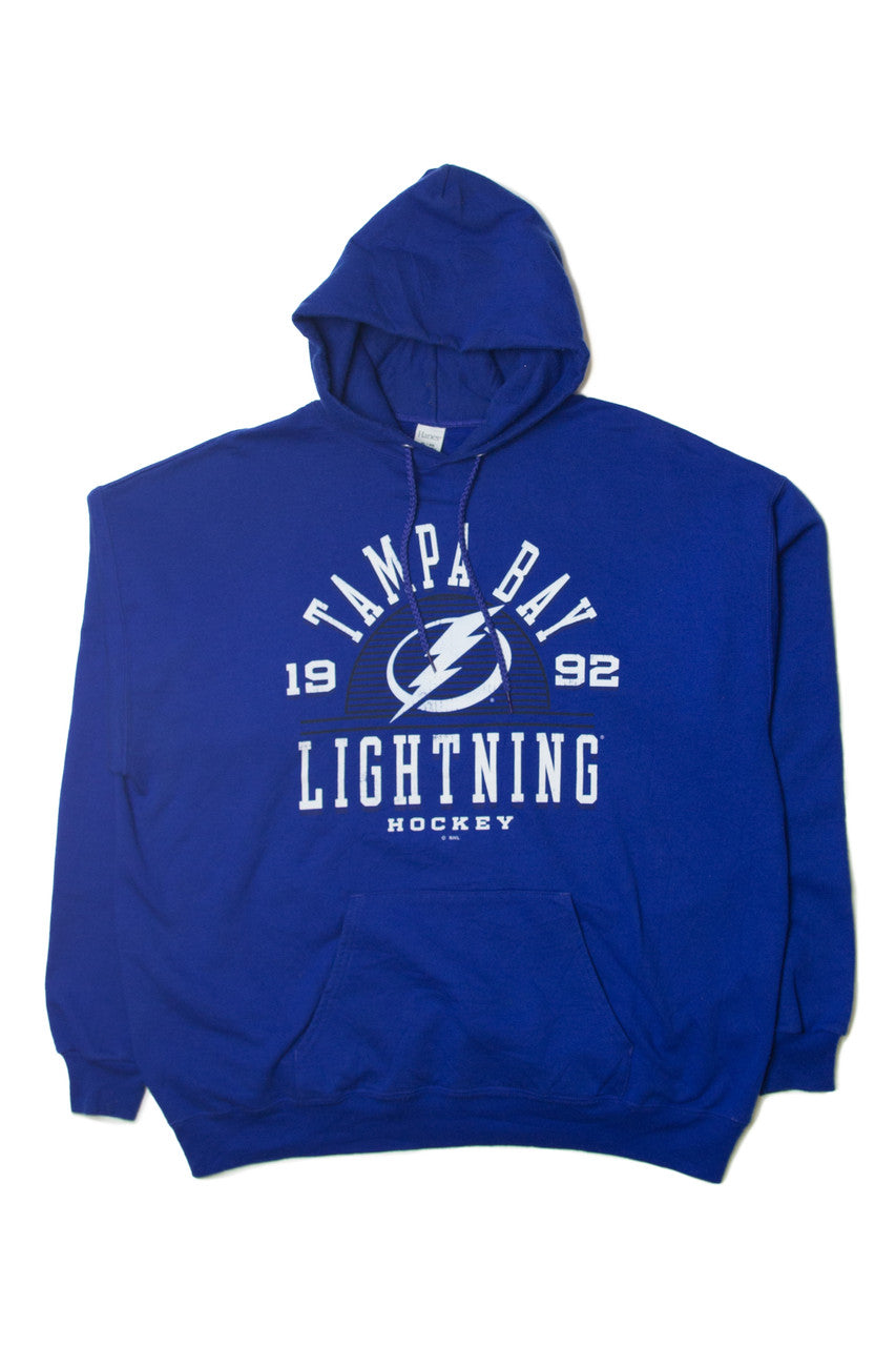 Vintage NHL Tamp Bay Lightning Hockey Hooded Sweatshirt (1990s)