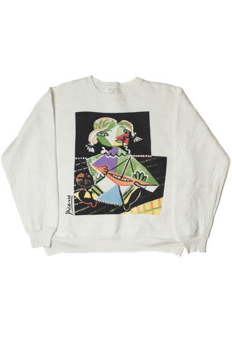 Vintage Picasso Art Print Sweatshirt With Pockets