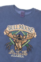 Vintage  "Bull Moose Ale Alaska" Cotton Deluxe Sweatshirt