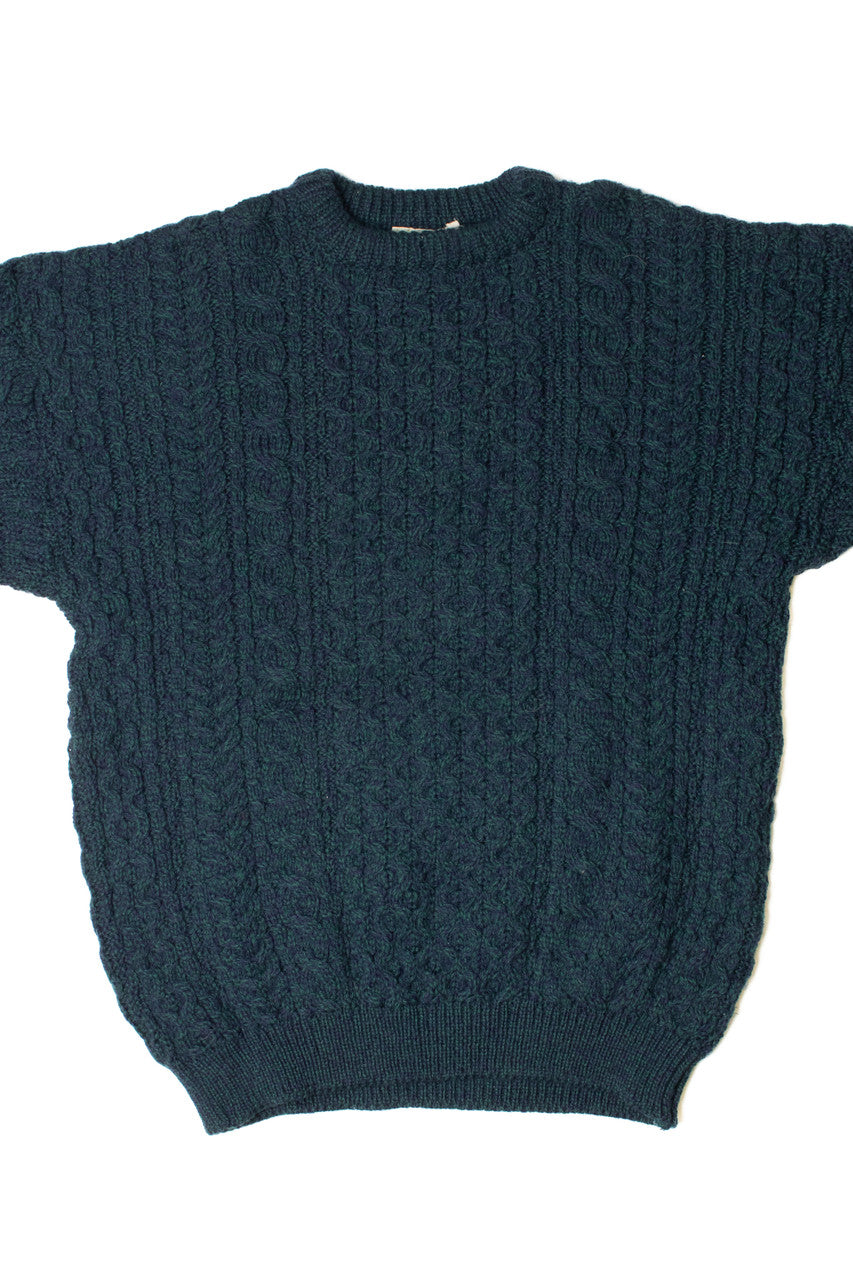 Vintage Cladyknit Blue Green Fisherman Sweater