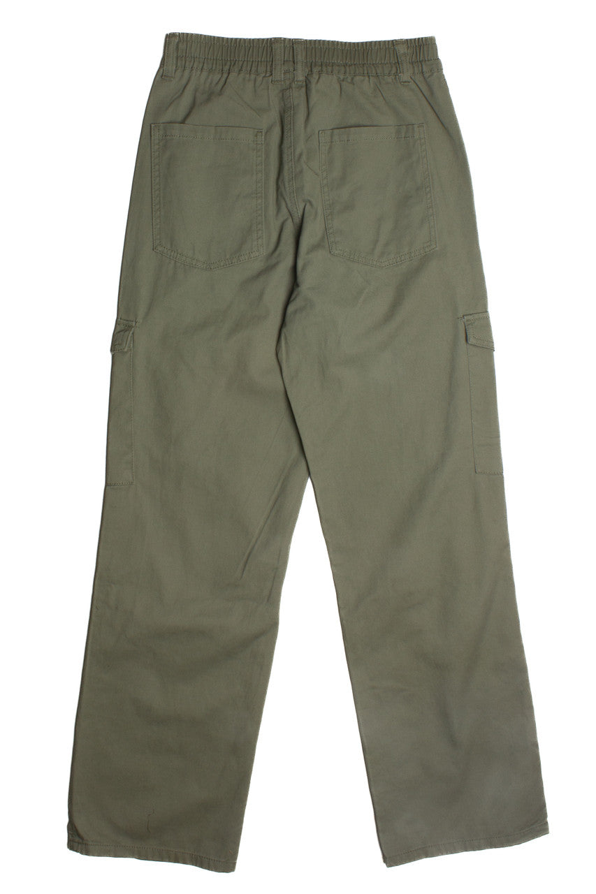 Olive Cargo Twill Pants