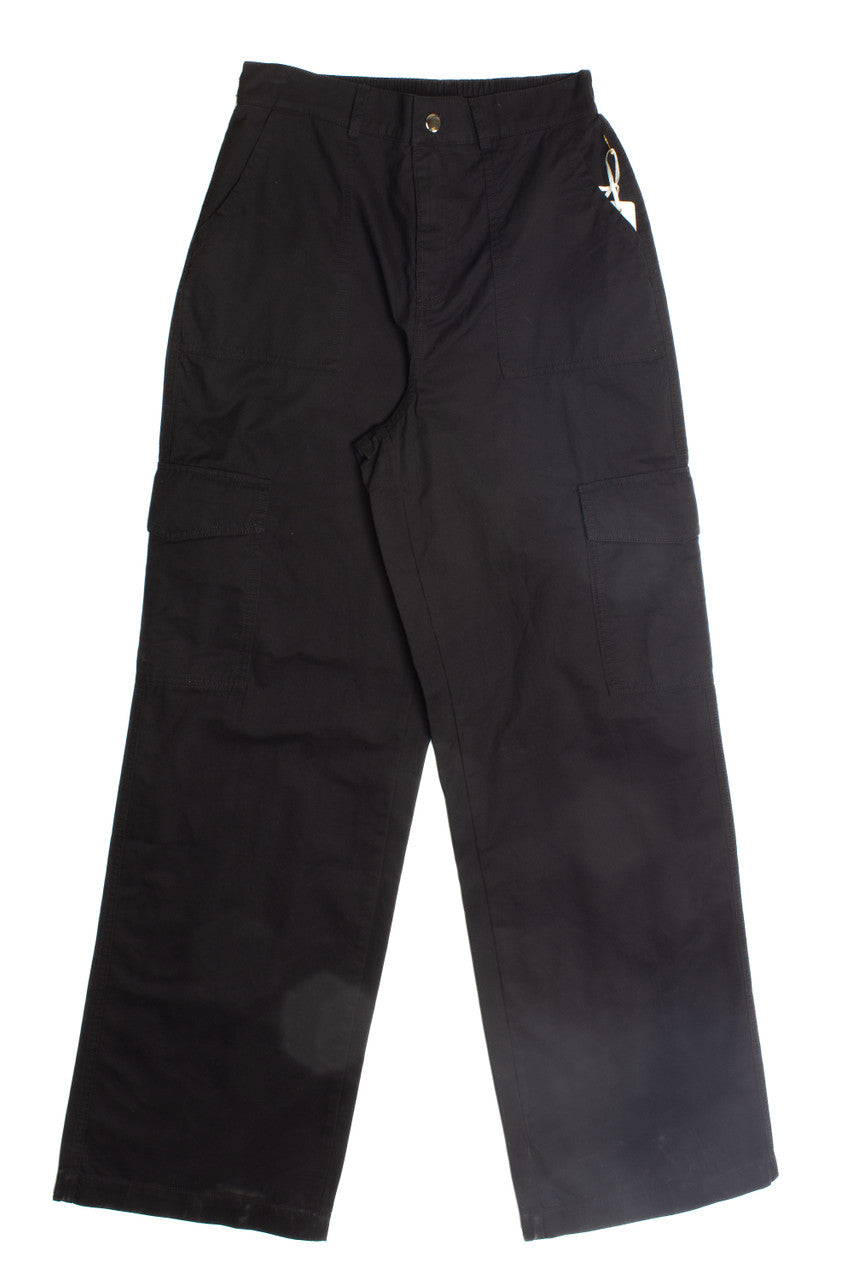 Black Wide Leg Cargo Pants