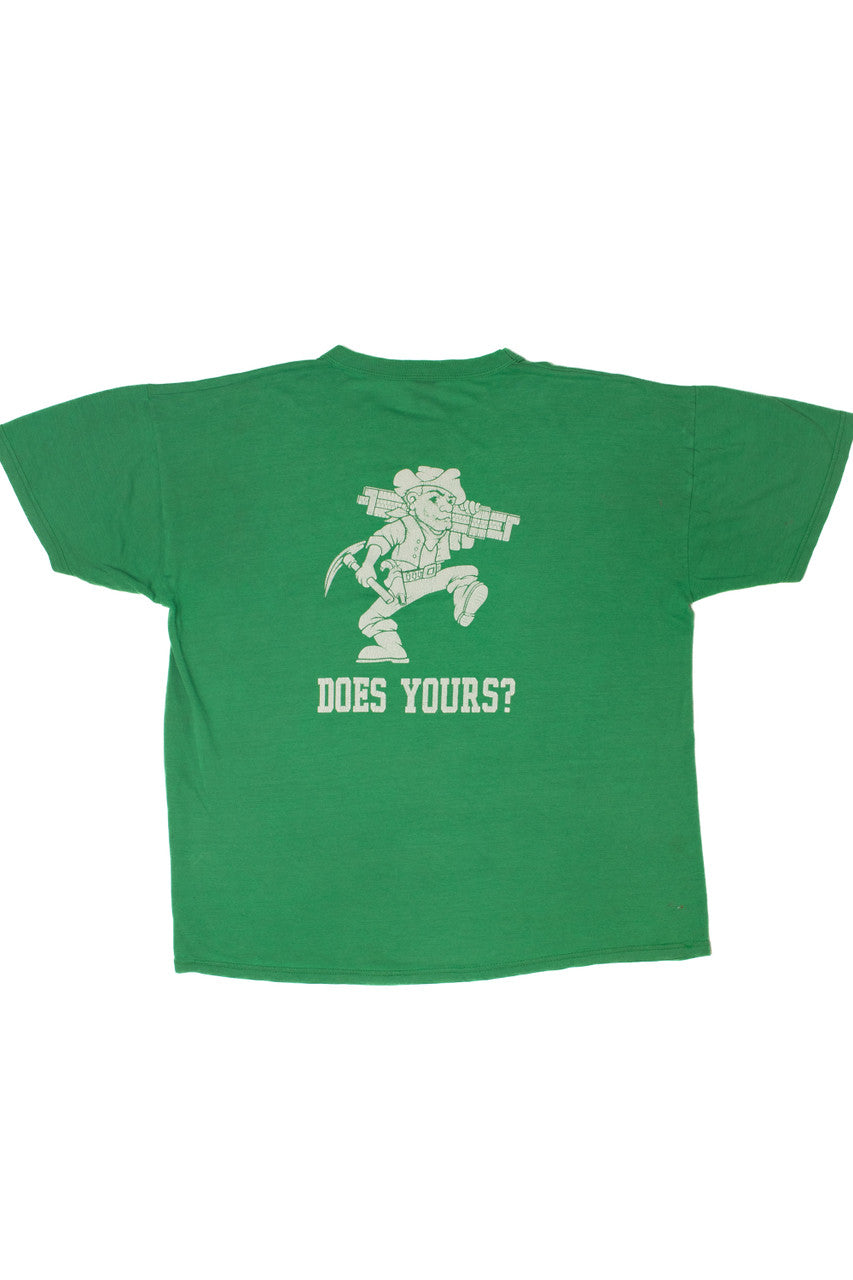 Vintage "My Mascot" Phrase Distressed T-Shirt