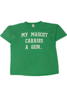Vintage "My Mascot" Phrase Distressed T-Shirt