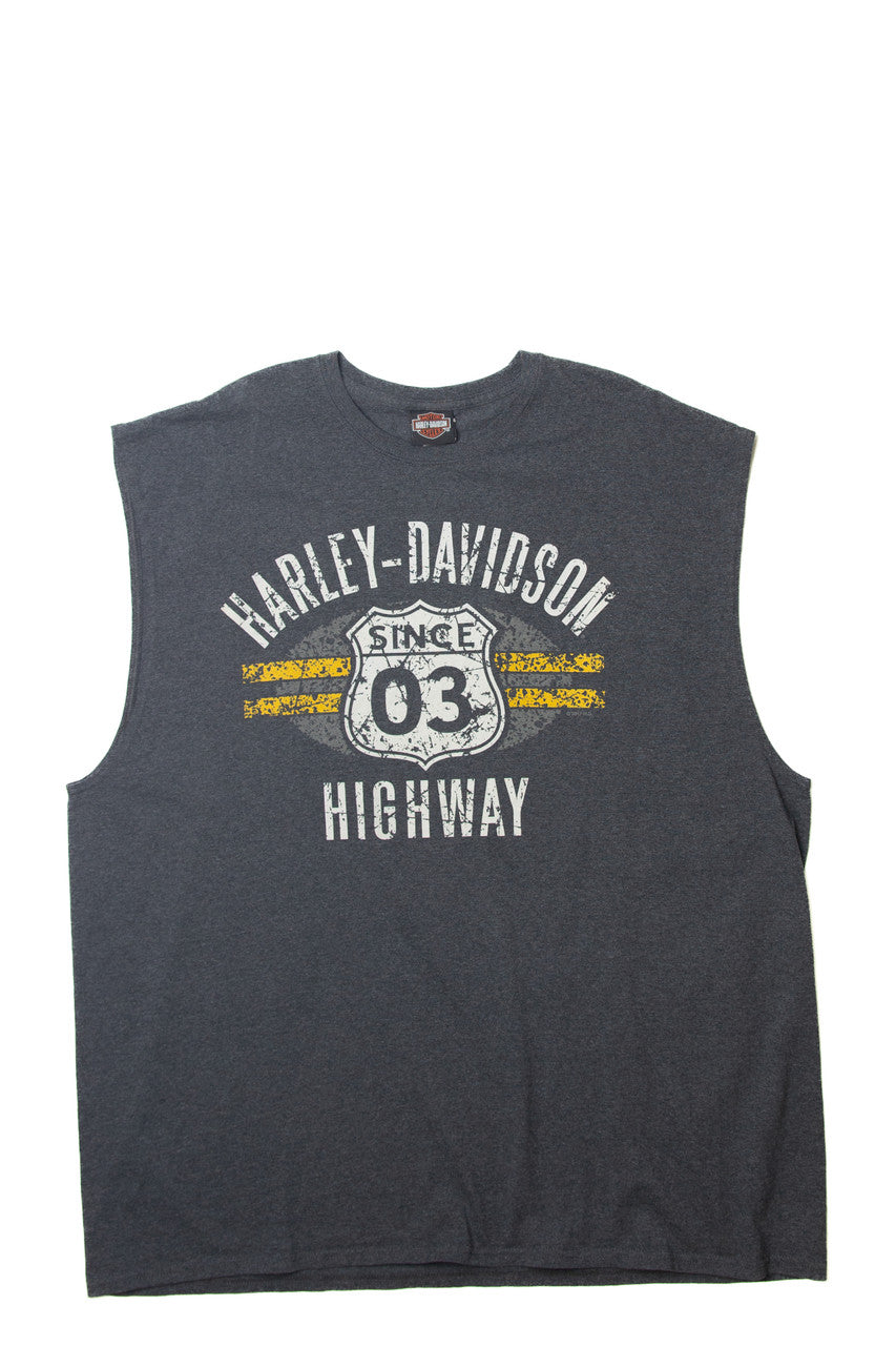  Harley Davidson Since 03 Highway Sleeveless T-Shirt (2010s)