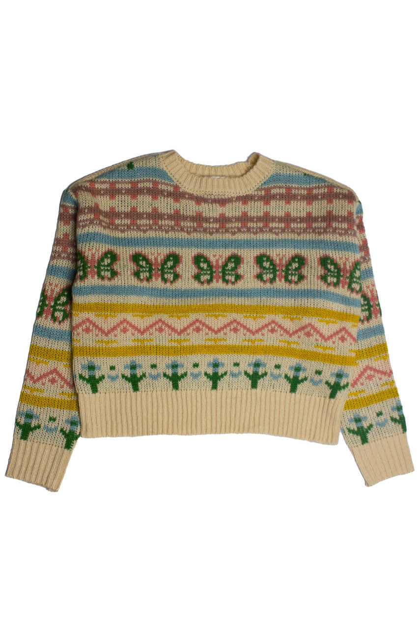 Butterfly Fair Isle Sweater