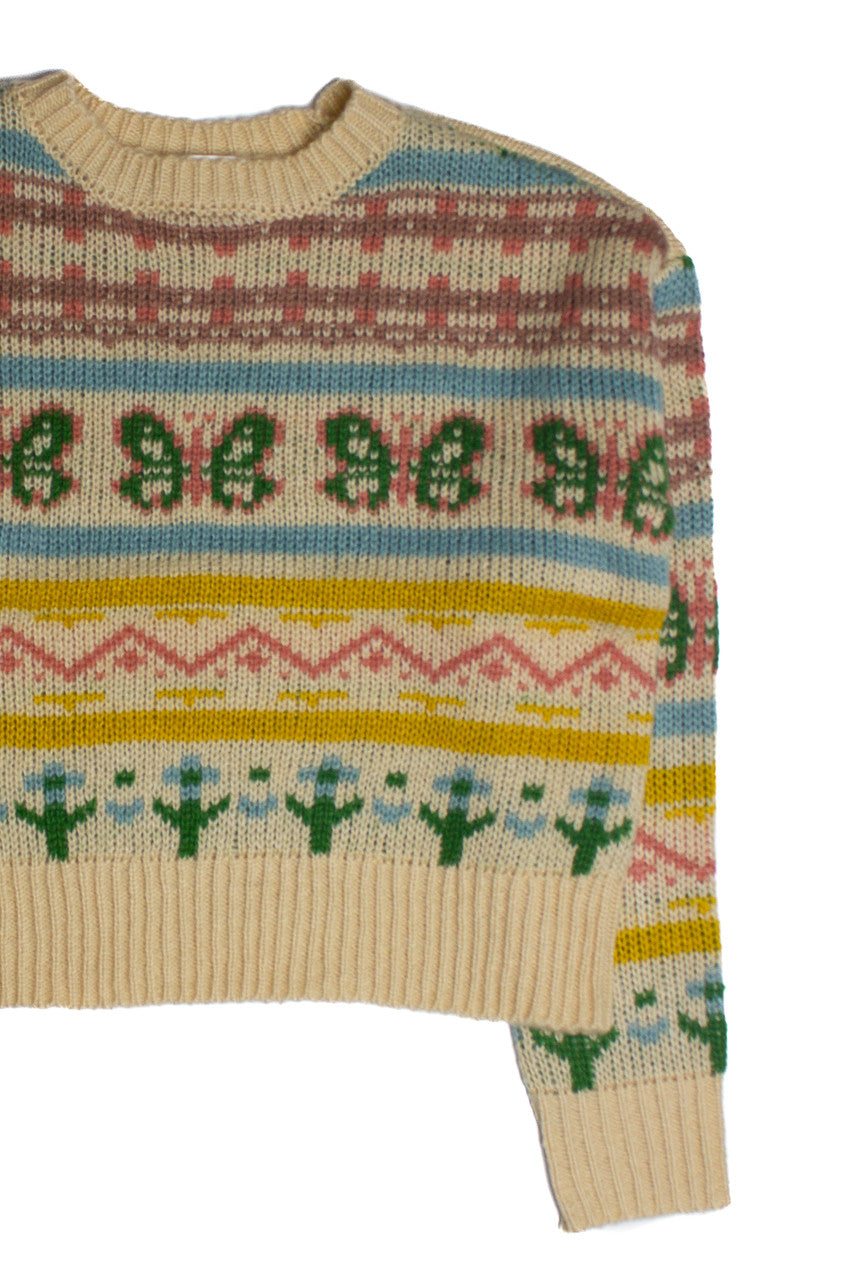 Butterfly Fair Isle Sweater