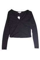 Lace Trim V-Neck Longsleeve