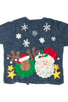Blue Ugly Christmas Cardigan Sweater 61352