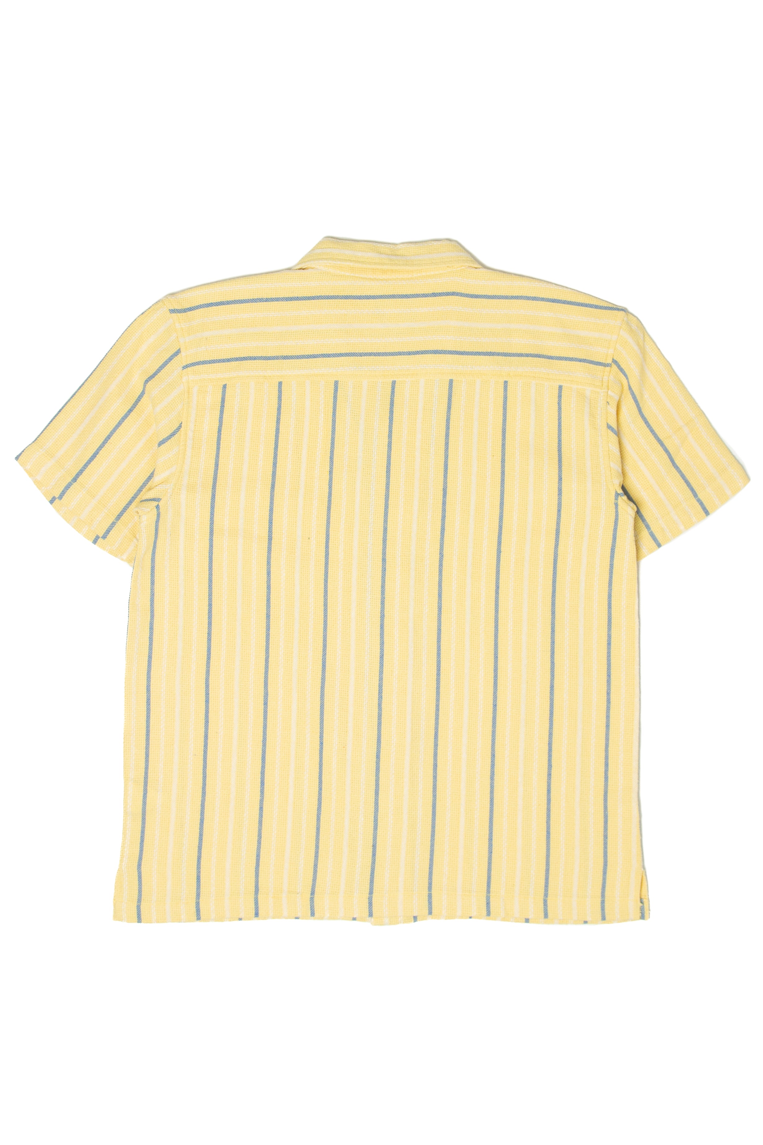 Yellow Striped Woven Button-Up Shirt