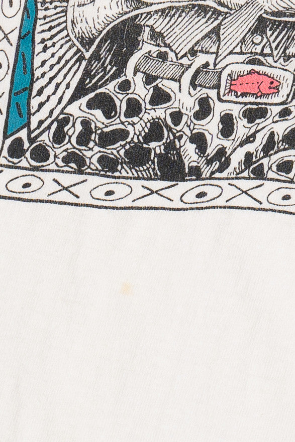 Vintage Ray Troll "Rock And Roe" Illustration T-Shirt
