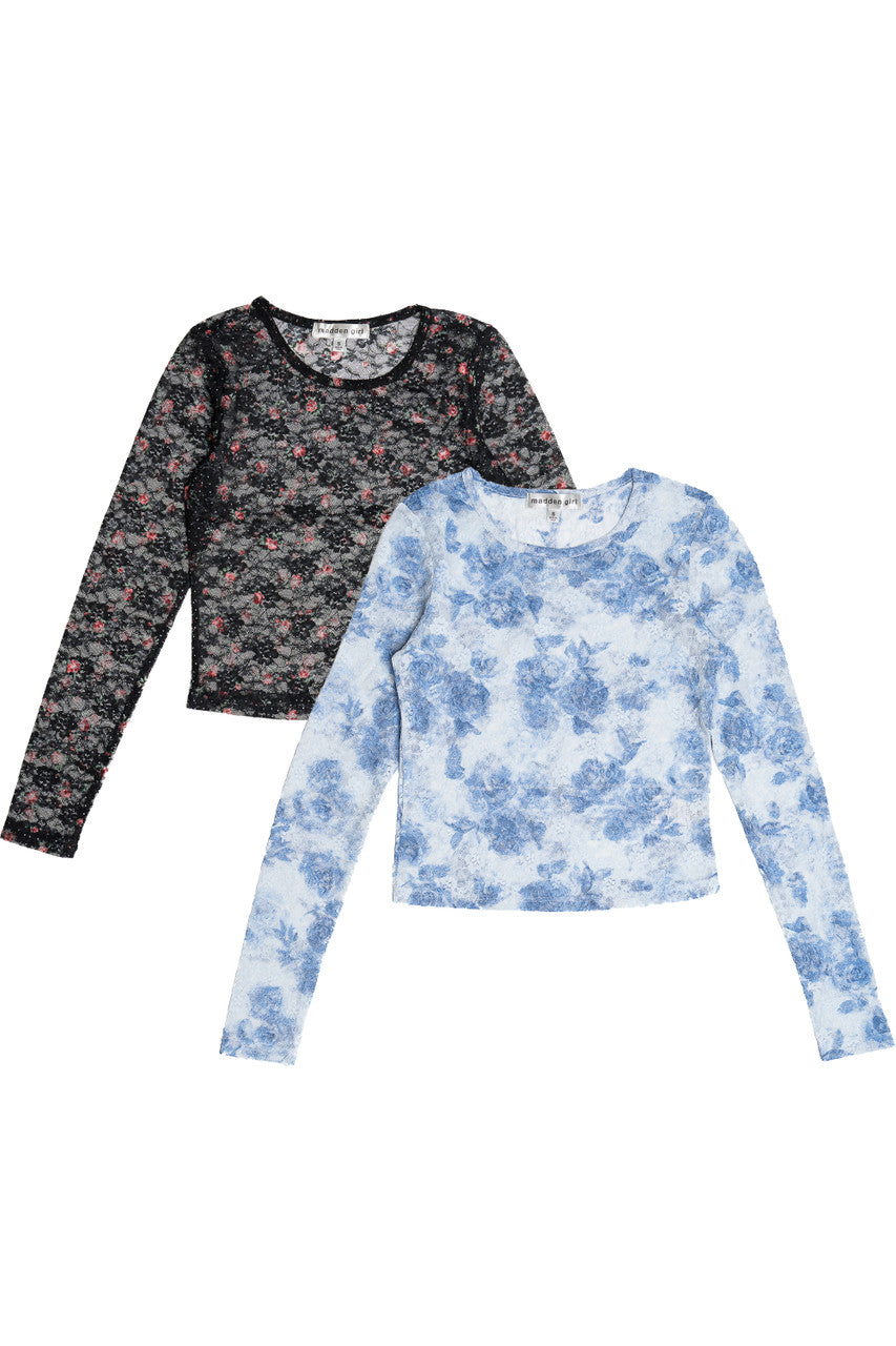 Floral Printed Lace Top