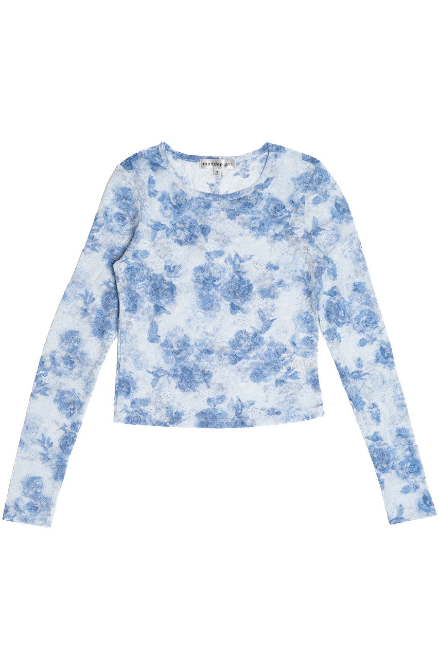 Floral Printed Lace Top