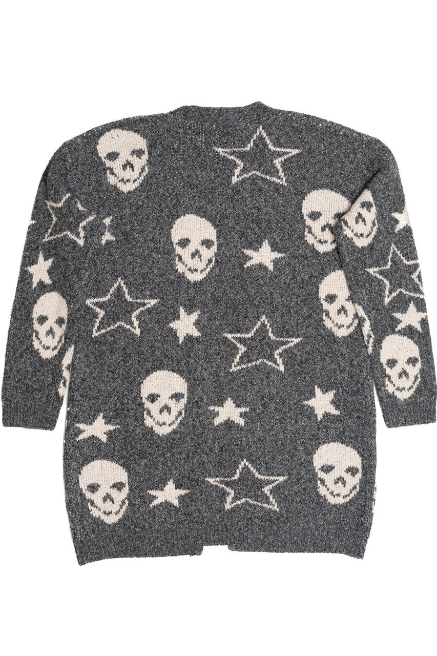 Skull And Star Open Front Cardigan – Ragstock