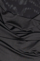 Mesh Long Sleeve Top With Cowl Overlay