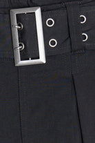 Pleated Belted Mini Skort