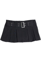 Pleated Belted Mini Skort