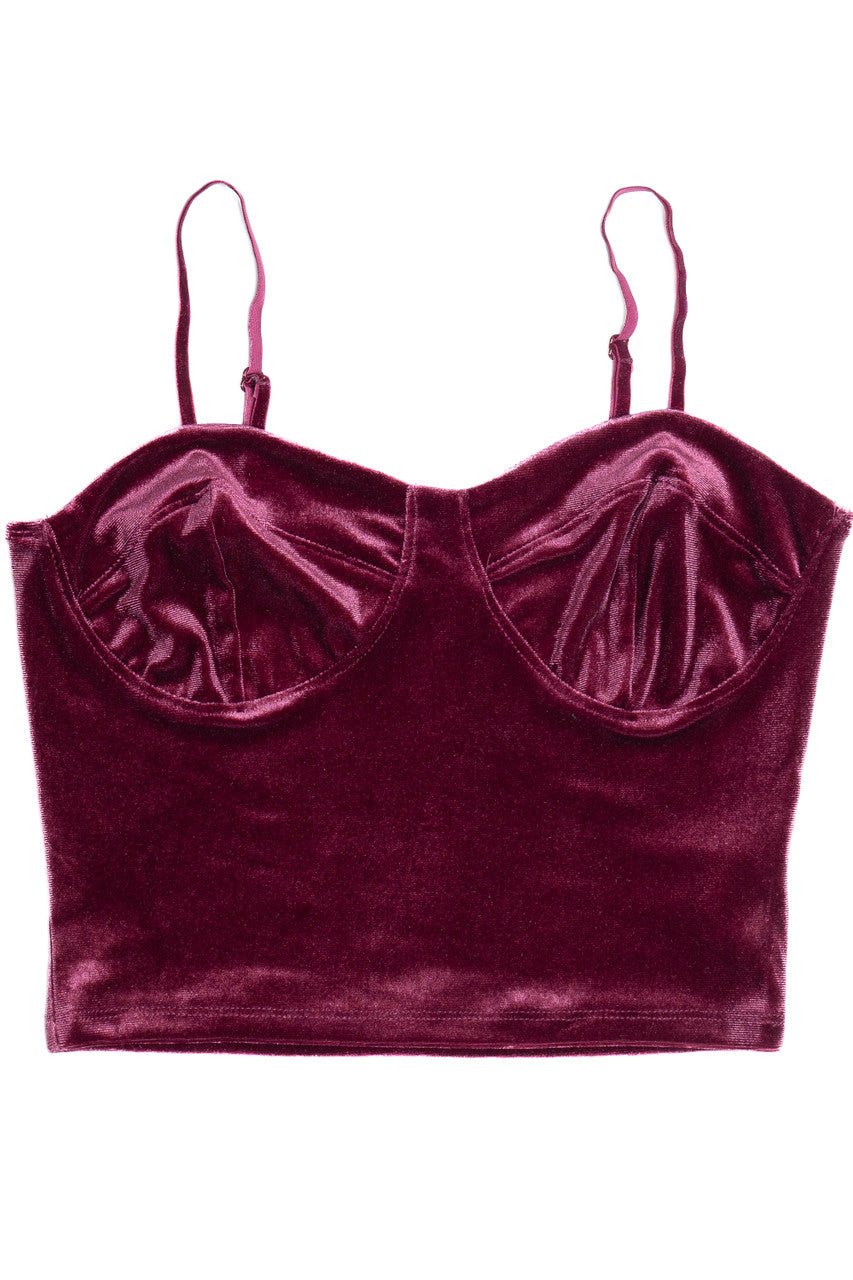 Velvet Bustier Cami