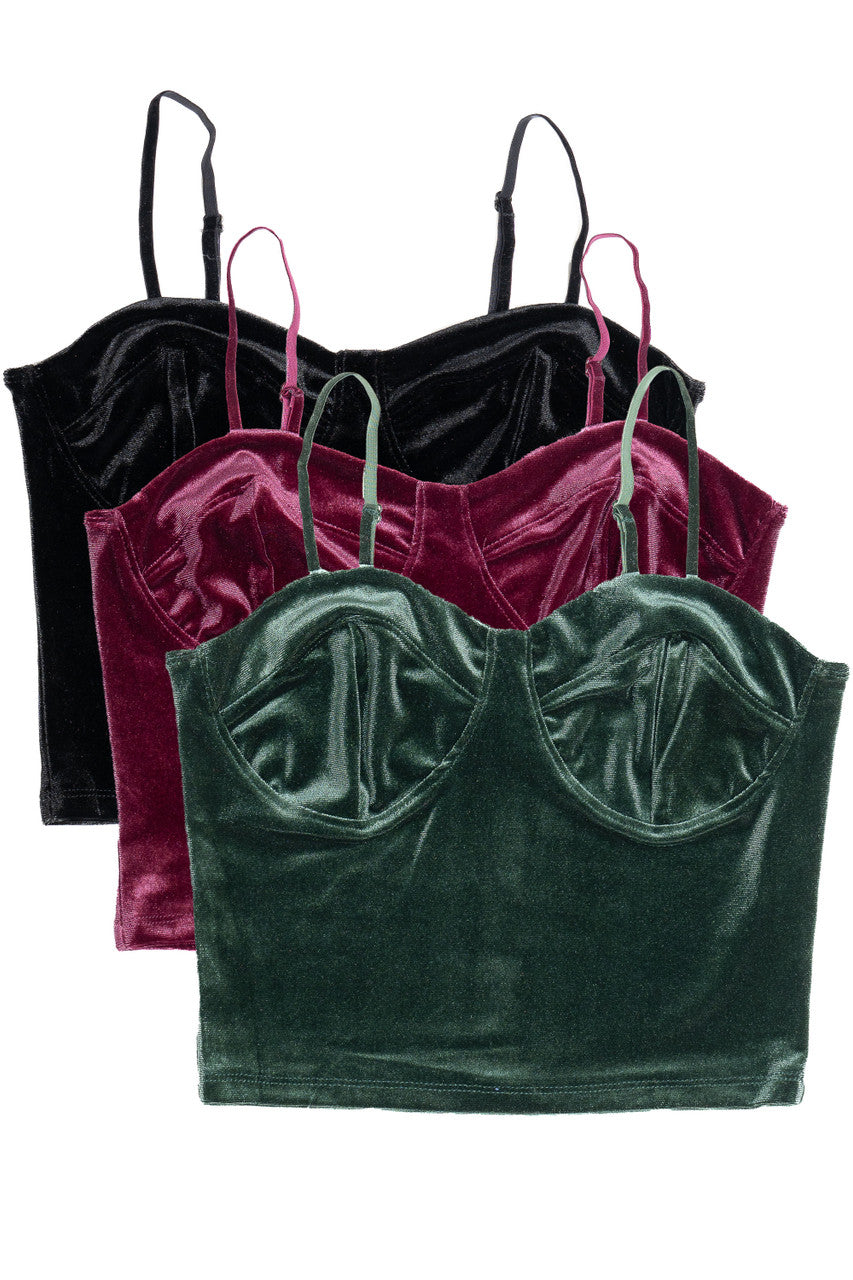 Velvet Bustier Cami